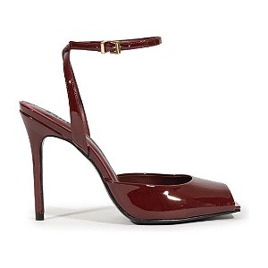 Schutz Sapato Scarpin Couro Vinho