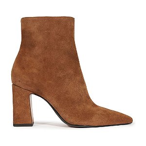 Schutz Bota Salto Alto Couro Nobuck