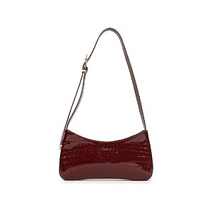 Schutz Bolsa Media Couro Vinho