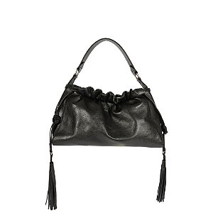 Schutz Bolsa Media Couro Preta