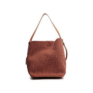 Arezzo Bolsa Marrom Bucket Média Brizza