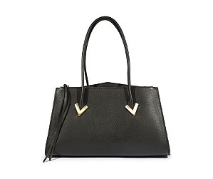 Schutz Bolsa Tote Grande Adele Couro Preta