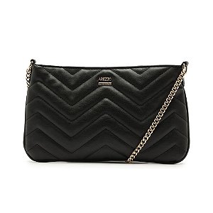 Arezzo Bolsa Tiracolo Preta Matelassê Pequena Corrente
