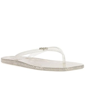 Schutz Chinelo Jelly Transparente Prata