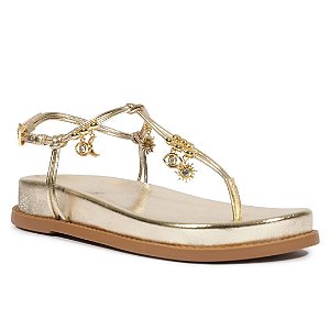 Schutz Rasteira Papete Dourada