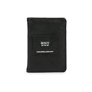 Schutz Porta Passaporte Couro Preto