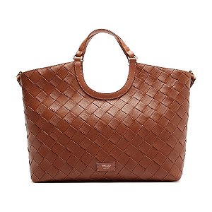 Arezzo Bolsa Grande Tresse Sintetica Marrom