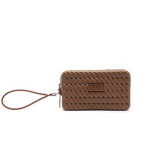 Arezzo Clutch Marrom Alça Marrocos