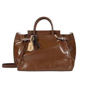 Schutz Bolsa Tote Grande Heaven Couro Marrom