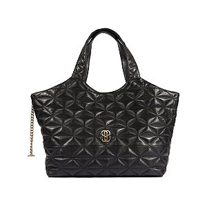 Schutz Bolsa Grande Couro Preto Matelasse