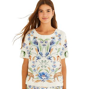 Farm T-Shirt Estampada Elsa