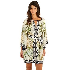Farm Vestido Curto Estampado Vila Teresa