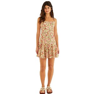 Farm Vestido Curto Estampado Flor De Fruta