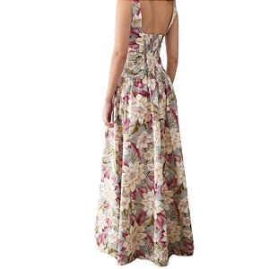 Farm Vestido Longo Serena Azul
