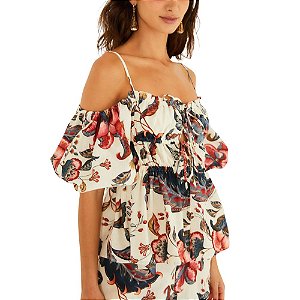 Farm Bata Estampada Boho De Mar