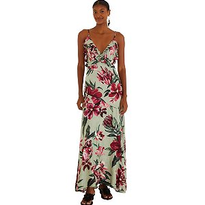 Farm Vestido Longo Estampado Gabrielle
