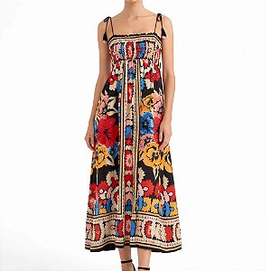 Farm Vestido Longo Estampado