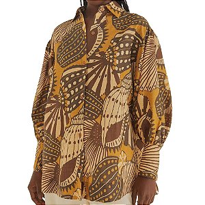 Farm Camisa Estampa Caju