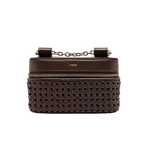 Arezzo Bolsa Tiracolo Marrom Couro Media