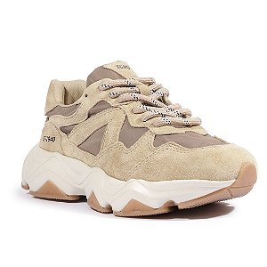 Schutz Tênis ST 2940 Bico Redondo Verde Oliva