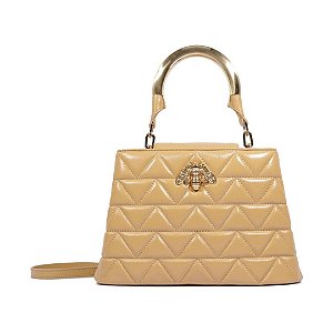 Schutz Bolsa Tote New Believe Grande Couro Nude