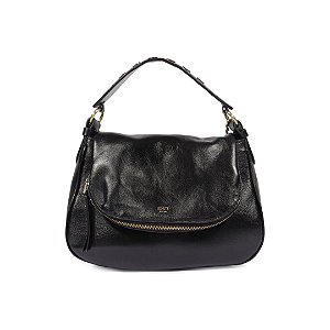Schutz Bolsa Media Couro Preta