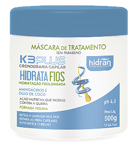 HIDRAN -k3 hidratafios máscara tratamento 500g