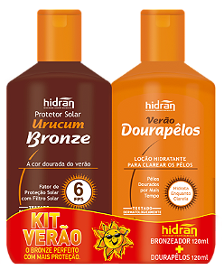 HIDRAN -conjunto bronzeador + dourapelos 240ml
