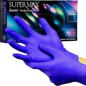Luva Nitrílica Sonic M c/100 Supermax