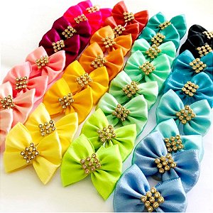 Laço Borboleta Strass Mod.2 - 10 unidades
