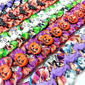 Laço Borboleta Estampado Halloween - 10 unidades