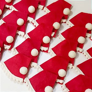 Gorro Tecido Feltro Natal Mod.2 - 10 unidades