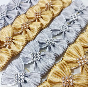 Laço Borboleta Voil de Ano Novo - 10 unidades