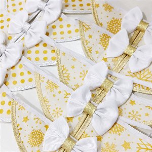 Golas Tecido Estampado de Ano Novo - 10 unidades