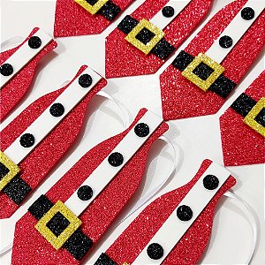 Gravata Social EVA Traje Papai Noel Natal Mod.1 - 10 unidades