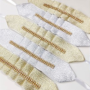 Gargantilha Plissada Lurex de Ano Novo - 10 unidades