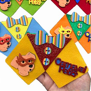 Colarinho Feltro EVA Dog Carnaval - 10 unidades