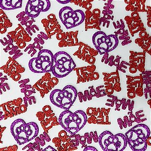 Adesivos EVA Glitter de Mães - 20 unidades