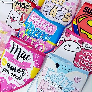 Bandanas Tecido Estampado de Mães - 10 unidades