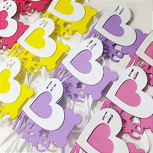 Medalha Coração EVA de Mães - 10 unidades