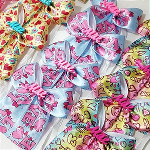 Laço de Pescoço Estampado Botão de Mães - 10 unidades