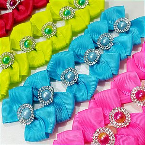 Laço X Strass Mod.1 - 10 unidades