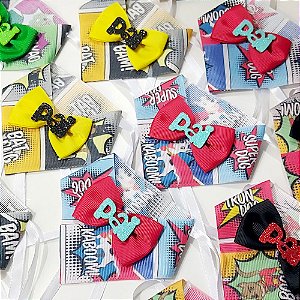 Colarinho Fechado Estampado com Laço Pais - 10 unidades