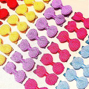 Laço Adesivo Crochê - 10 unidades