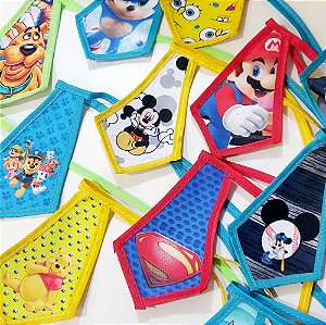 Gravata Social Tecido Estampado Viés - 10 unidades