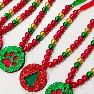 Colar de Pérola Pingente EVA de Natal - 10 unidades