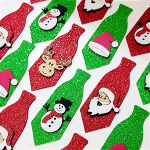 Gravata Social Personagens EVA de Natal - 10 unidades