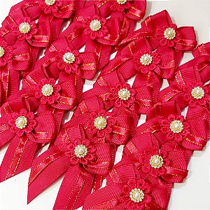 Laço de Ponta Duplo Pedraria de Natal - 10 unidades