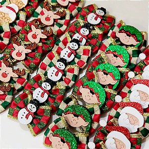 Laço Borboleta Decorativo EVA Natal Mod.1 - 10 unidades