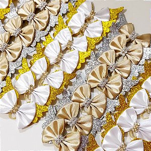 Laço Borboleta Asas de Anjo EVA Ano Novo - 10 unidades